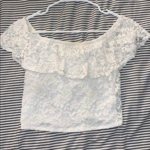 white off the shoulder top